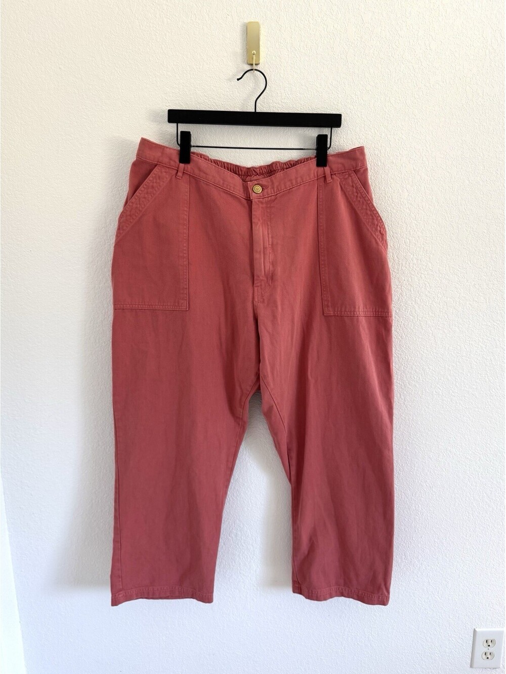 Big Bud Press Cotton Canvas Work Pants Washed Red Womenโs Sz 2XL Baggy